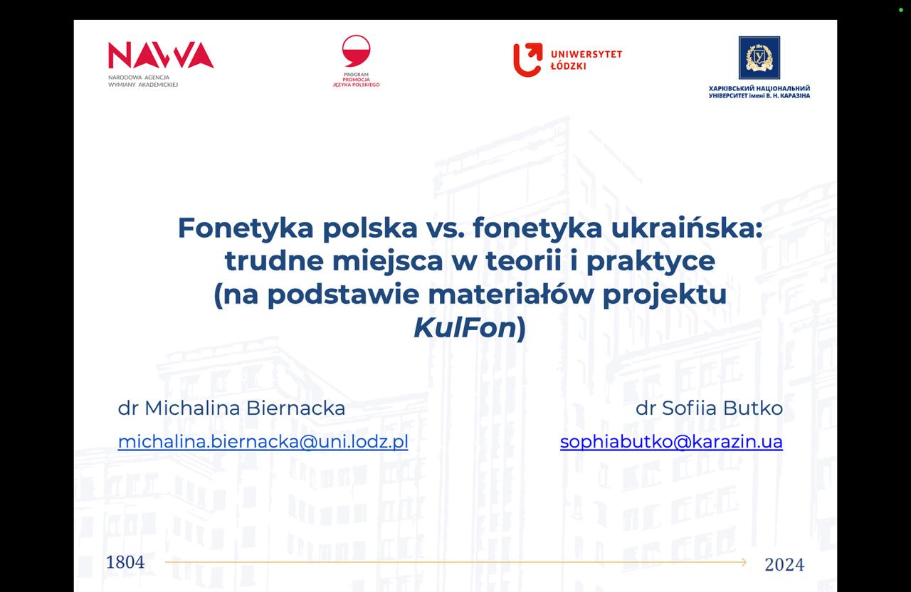 Slajd z konferencji