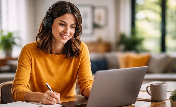 kobieta przy komputerze